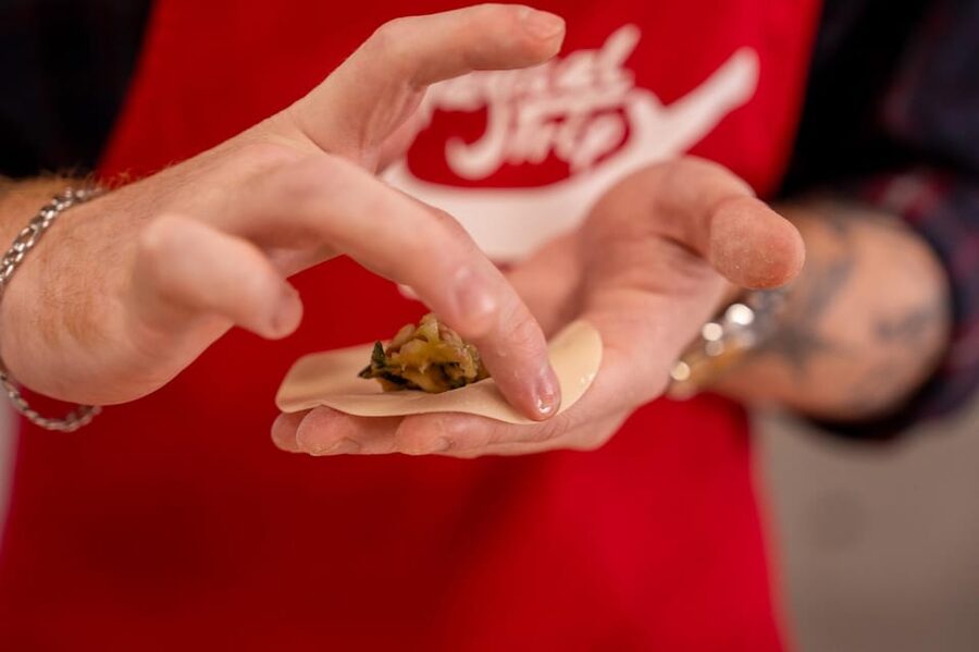 Osaka: Cooking Class & Sake Tasting with Local Market Visit - Making okonomiyaki the Osaka way