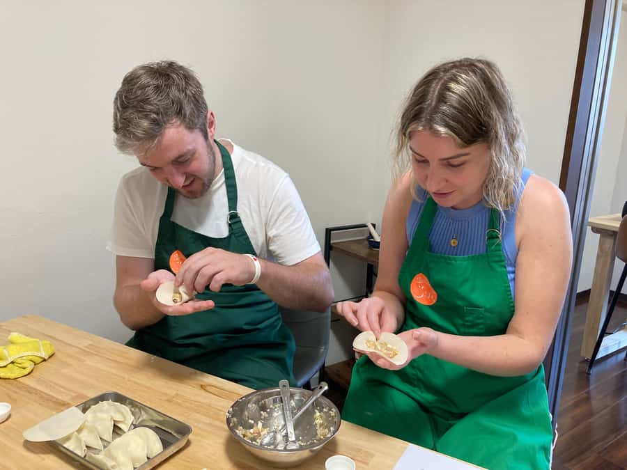 Osaka: Ramen and Gyoza Cooking Class in Dotonbori - Kneading wheat turns ramen into a real food lesson