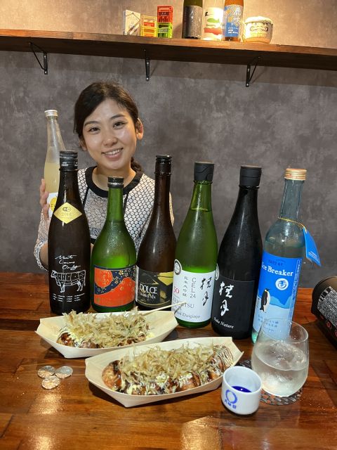 Osaka Sake Tasting with Takoyaki Cooking - Getting to MOMO to SAKE near Namba