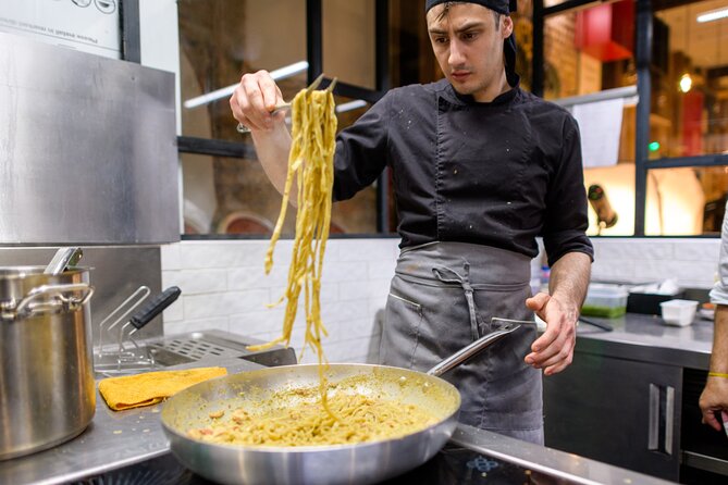 Pasta and Tiramisu Cooking Class with Wine in Venice - Making Pasta in a Venetian Restaurant