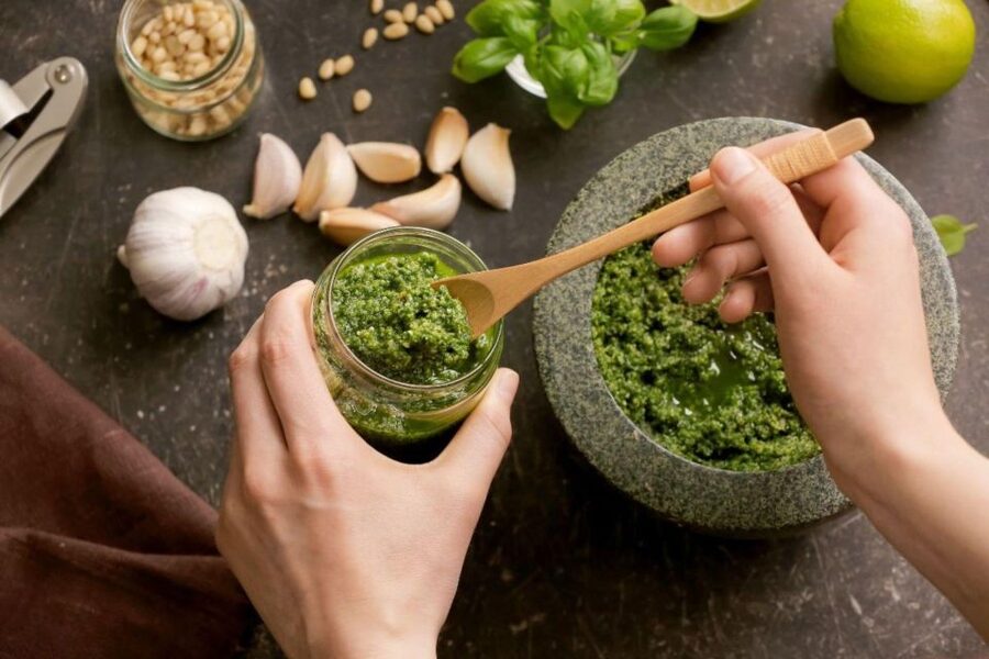 Pasta Cooking Class with Pesto Sauce Making in Rome Center - Making pasta in the heart of Piazza Navona