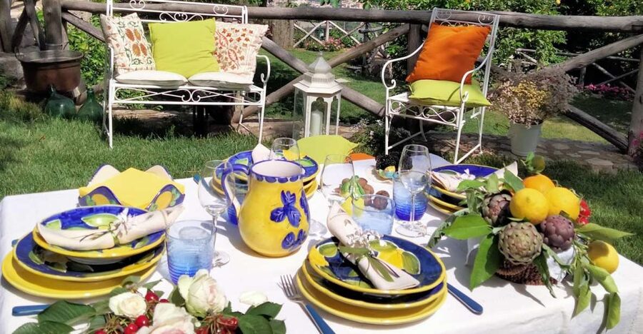 Piano di Sorrento: Cooking Class with Food Tasting and Wine - A family garden instead of a restaurant kitchen