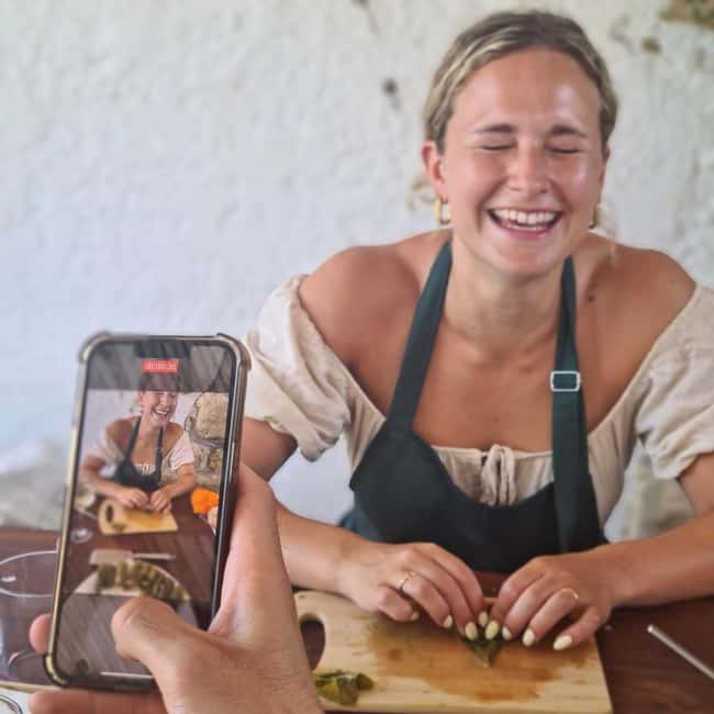 Rhodes: 1952 Farmhouse Cooking & Lunch with Unlimited Wine - Maria, Michalis, and Michael Set the Tone
