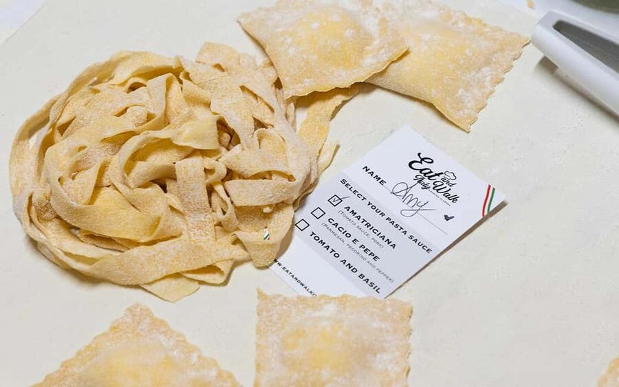 Rome: 3-in-1 Fettuccine, Ravioli, and Tiramisu Cooking Class - Fettuccine and the choice of sauce