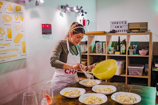 Rome Cooking Class 2-in-1: Make Fresh Pasta and Tiramisu Together - Making pasta from flour, egg, and salt