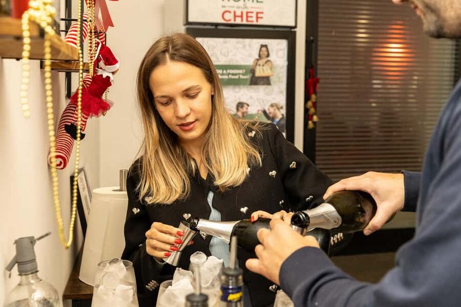 Rome: Hands-On Pizza Cooking Class with Spritz Mixology - A Roman dinner party with dough on the table