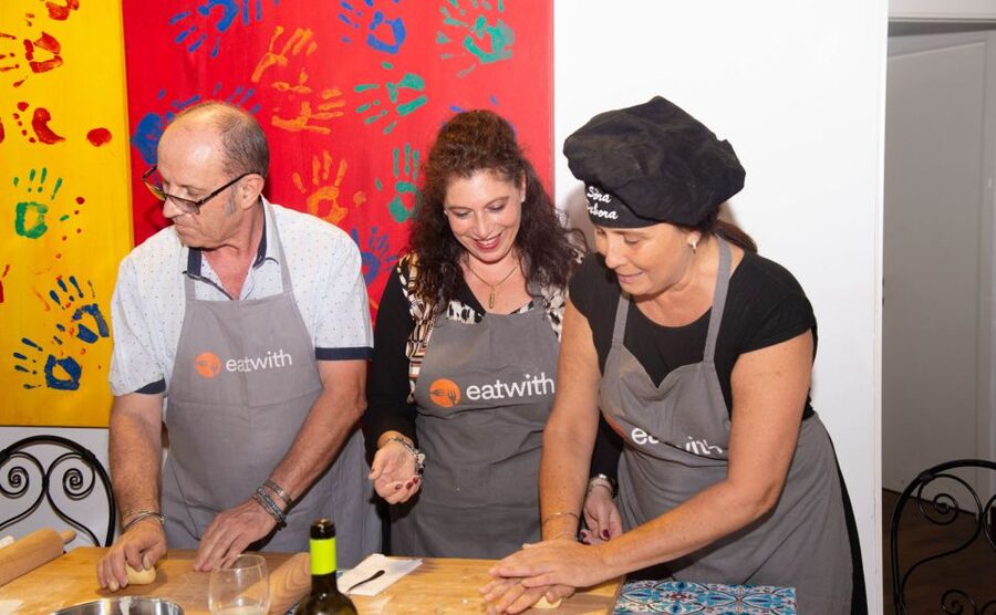 Rome: Pasta and Tiramisu Shared Cooking Class with Wine - Eating what you made at the end