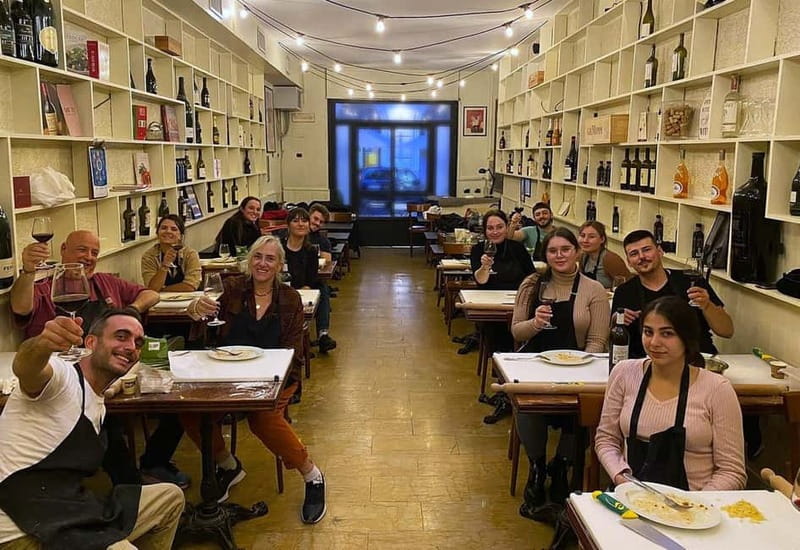 Rome: Pasta Cooking Class with Wine, Coffee, and Limoncello - Making pasta from flour to lunch