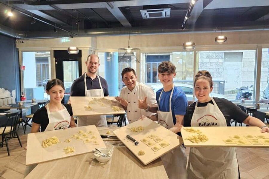 Rome: Pasta Fettuccine, Ravioli & Tiramisu Cooking Class - A Prosecco Welcome Before the Work Begins