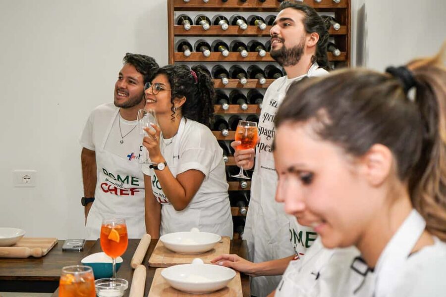 Rome: Pasta-Making Class with Italian Spritzes - Meeting point and timing tips
