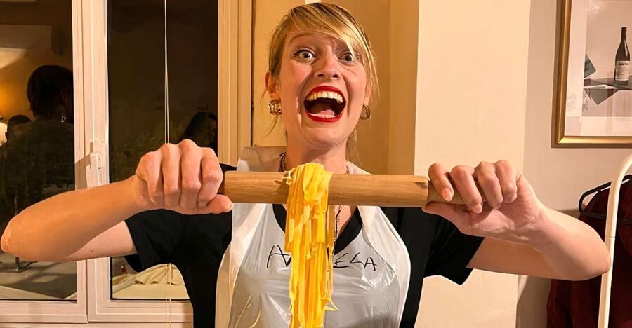 Rome: Pasta Making Class with Wine, Limoncello, and Dessert - Kneading, rolling, and shaping three pastas