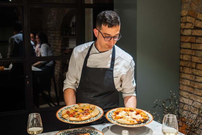 Rome: Pizza and Gelato Cooking Class with Wine - Kneading dough for Roman-style pizza