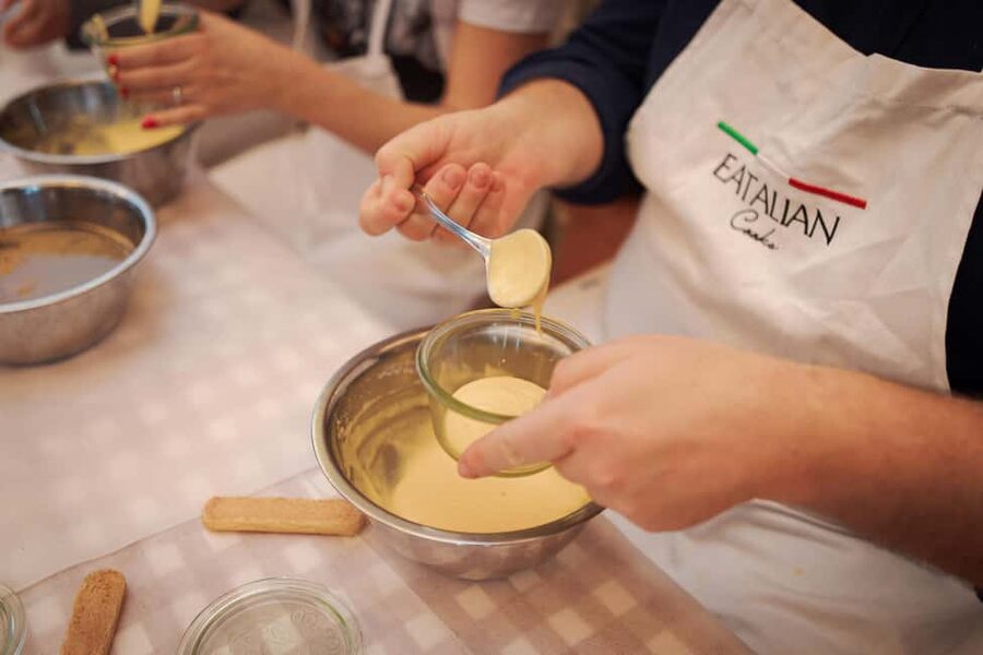 Rome: Pizza and Tiramisu Cooking Class in Piazza Navona - Preparing tiramisu from scratch