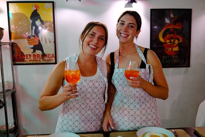Rome Tipsy Cooking Class: Make Pasta and Mix 3 Spritz Cocktails - A Hugo spritz while the pasta cooks