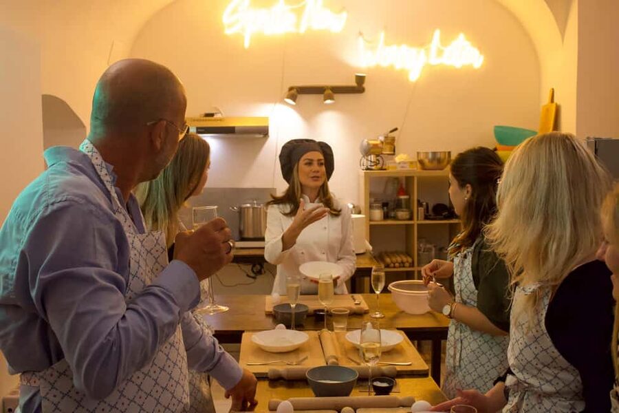 Rome: Tiramisu and Pasta Cooking Class near the Colosseum - Kneading and cutting fresh pasta