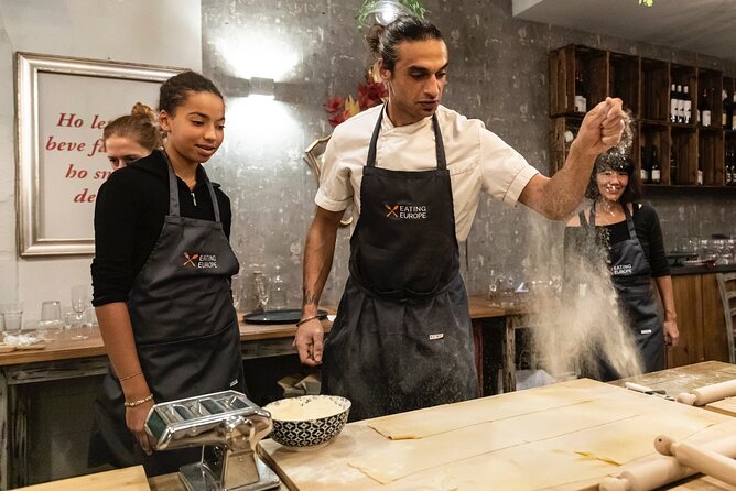 Rome Trastevere Pasta Making Class with Eating Europe - Making pasta at Rione XIII