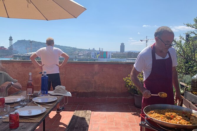 Rooftop Paella Seafood Cooking Class Experience in Barcelona - A rooftop paella class with a very local setting