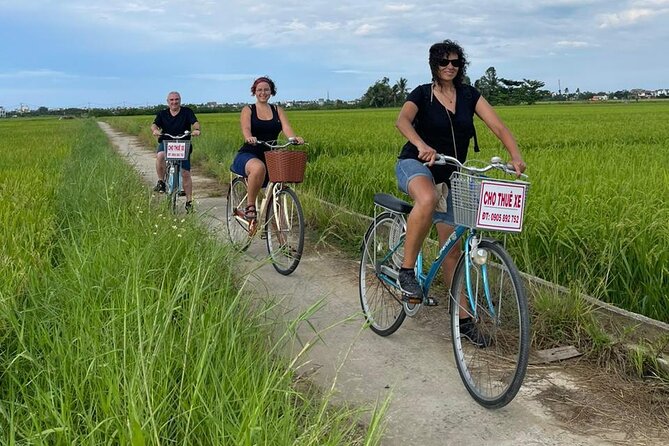 Rural Hoi An Cycling, Cooking Class at Organic Farm - An Mỹ starts the ride on quiet rural roads