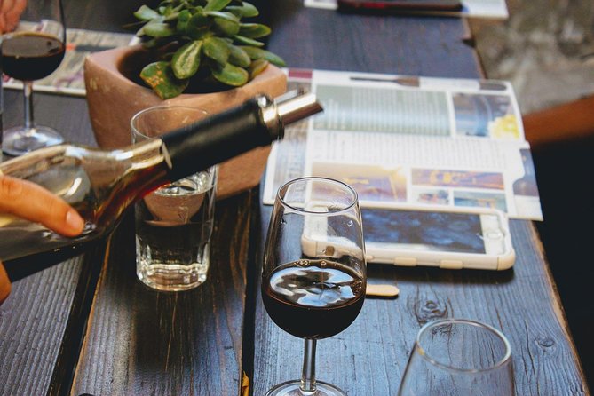 Santorini Family Farm Food & Wine Tour with Cooking Class - Santorini wine at two local wineries