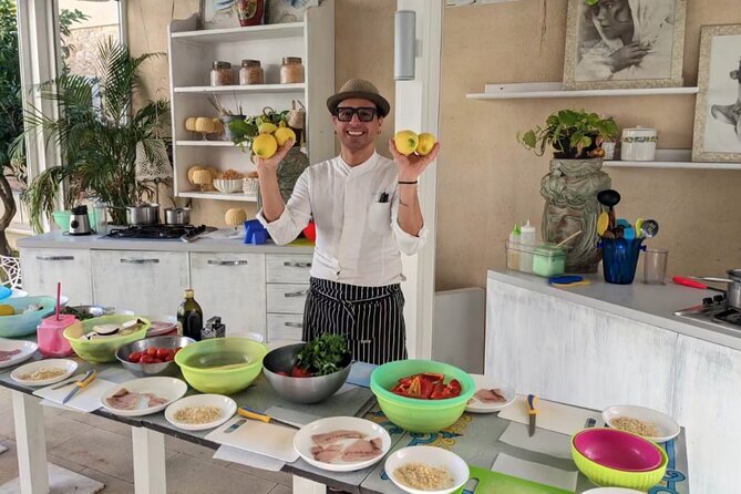 Seaview Cooking Class & Taormina local flavors with Chef Mimmo - Making caponata and Sicilian sauces