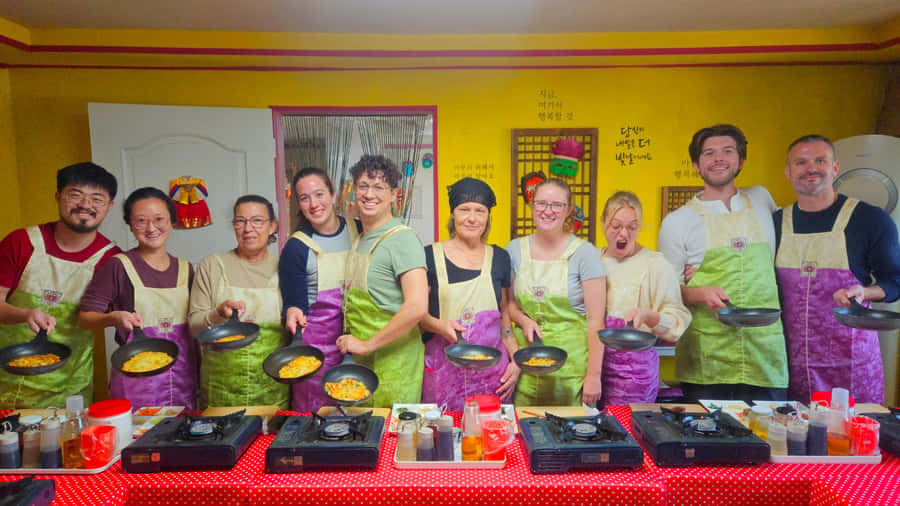 Seoul: Korean Cooking Class at a Local Home and Market Tour - Four dishes, four different skills