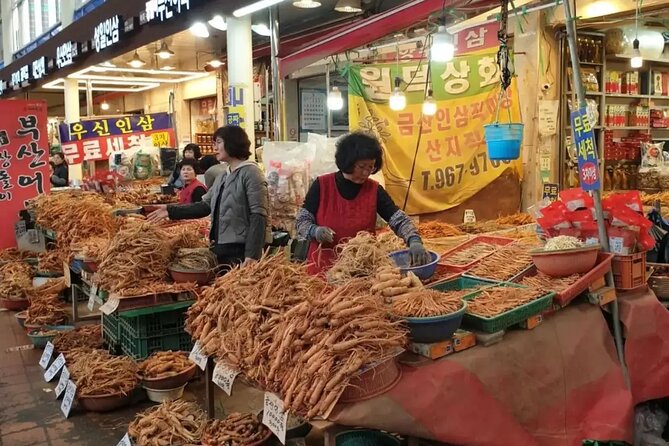Seoul: Temple Vegan Cooking Class & Oriental Medicine Tour - Street foods and small tastes of Seoul