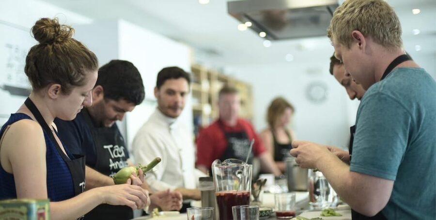 Seville: Spanish Cooking Class with Dinner - Lemon sorbet with Cava