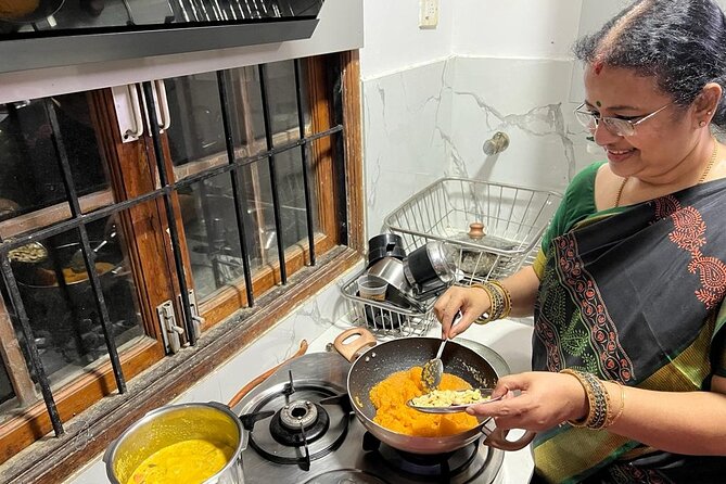 South Indian Vegetarian Cooking Class in Chennai with Meena - A home kitchen in Alwarpet, not a staged restaurant show