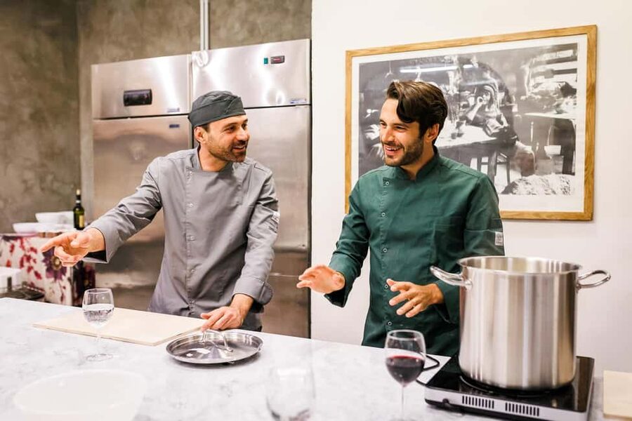 Super Fun Pasta and Gelato Cooking Class by the Vatican - Making fettuccine from scratch