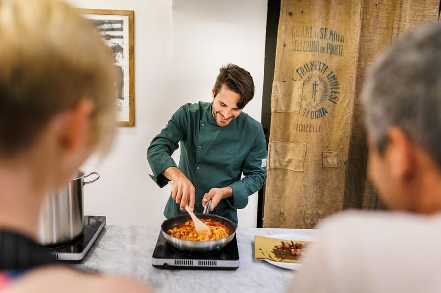 Super Fun Pasta and Gelato Cooking Class by the Vatican - Appetizers, wine, and the meal you prepare