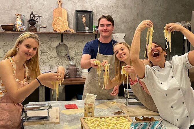 Super Fun Pasta & Gelato Class by Vatican with Wine + Oil Tasting - Making gelato and finishing with dessert