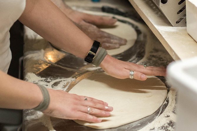 Toss, Bake, Cheers! - Sorrento Pizza Making Class with Wine - Pizza, mozzarella, and wine in the Sorrento hills