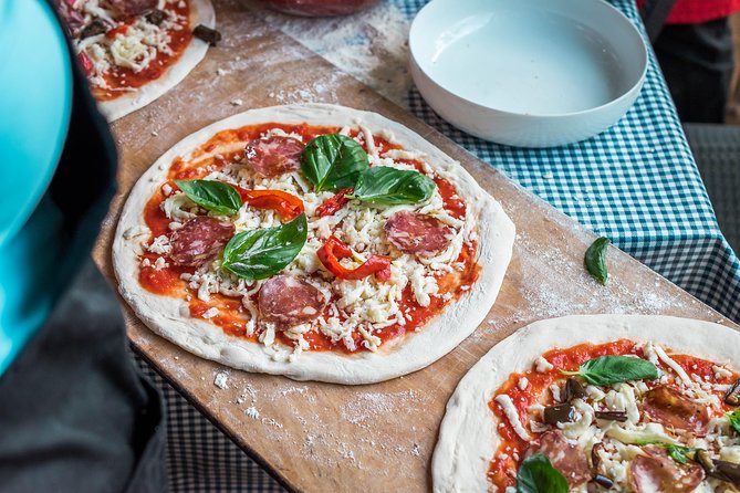 Toss, Bake, Cheers! - Sorrento Pizza Making Class with Wine - Baking your own pizza and sitting down to eat