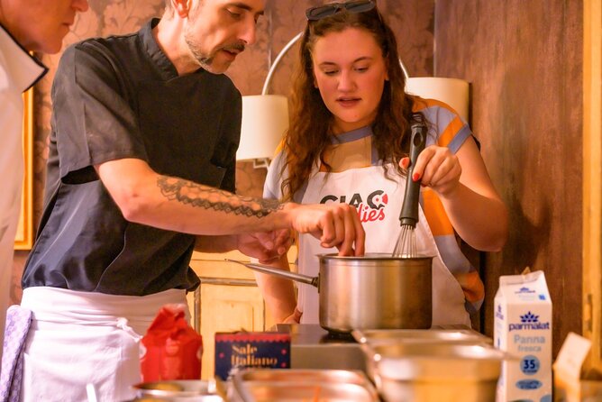 VIP Cooking Class with Carbonara, Pesto Making, Lasagna & Cannoli - Expect a large meal, wine, and a social finish