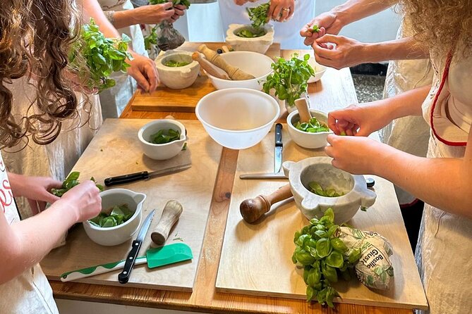 With Tiziana Cooking Class for Pesto , Gnocchi and Tiramisù - Why the mortar matters for Genoese pesto