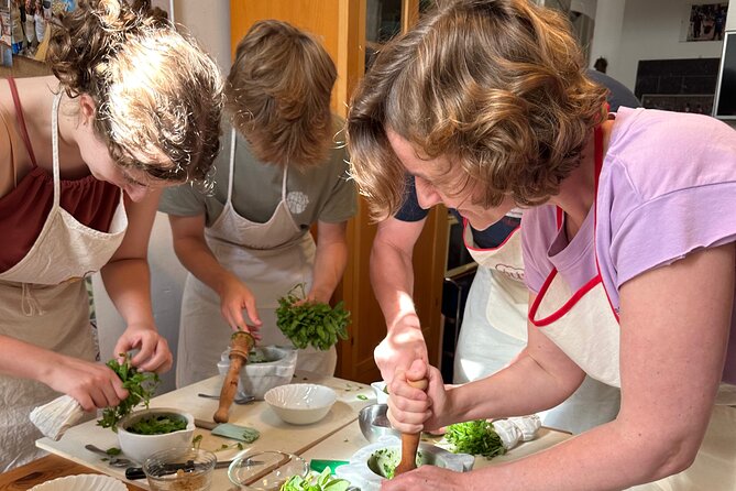 With Tiziana Cooking Class for Pesto , Gnocchi and Tiramisù - Tiramisù and the reward at the table