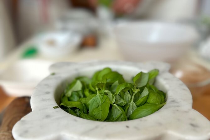 With Tiziana Cooking Class for Pesto , Gnocchi and Tiramisù - A welcoming start with focaccia and pesto